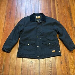 Vintage Men's Navy Field Jacket with Corduroy Collar
